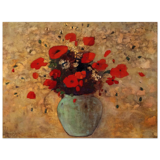 Vase Of Poppies by Odilon Redon – art poster, view 2