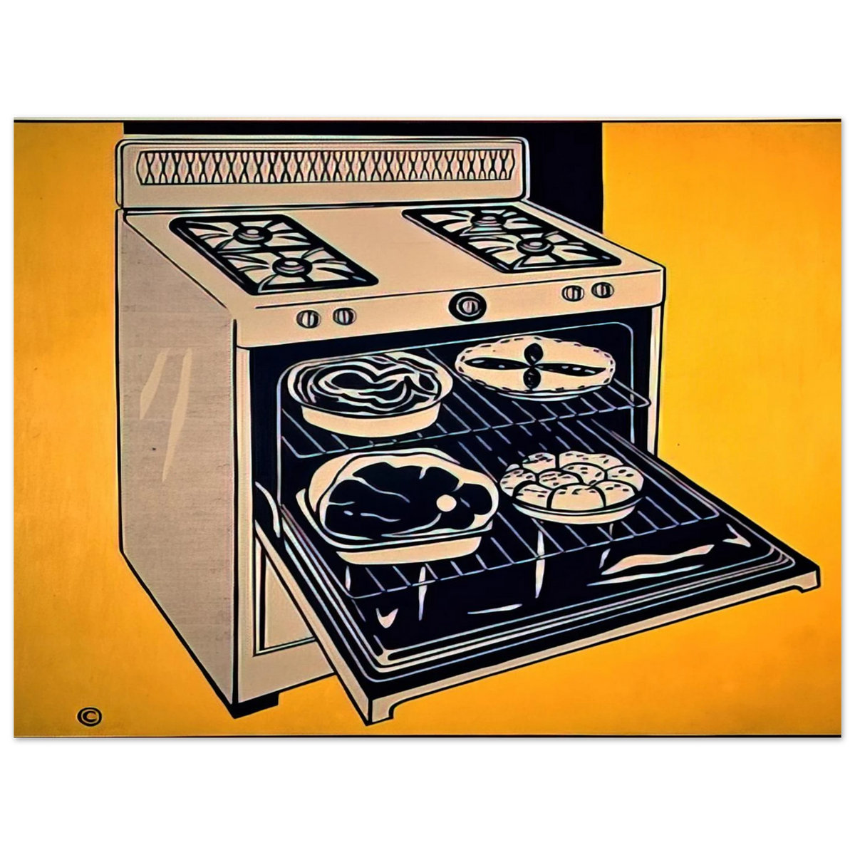 Kitchen Range by Roy Lichtenstein (1962) – art poster