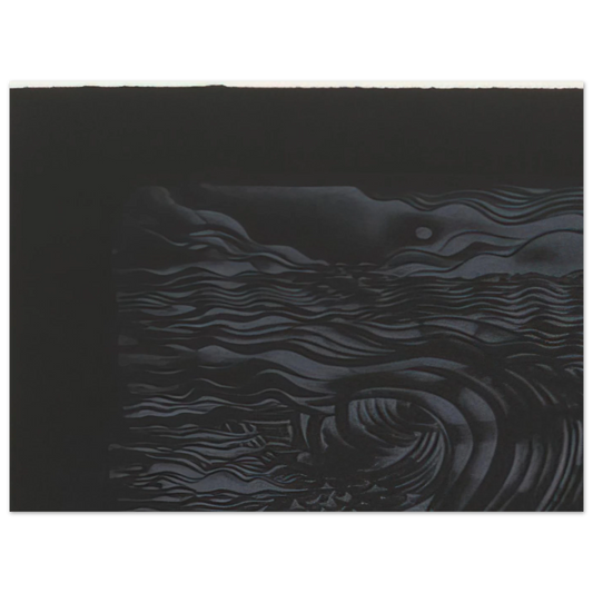 Study For An Untitled Print White On Black by Lee Bontecou (1982) – art poster