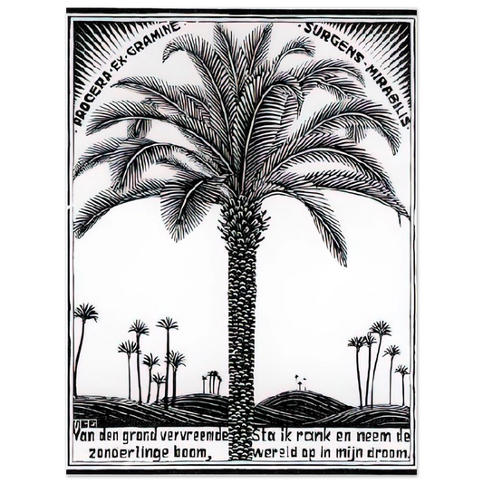 Palm Tree 1 by M.C. Escher – art poster, view 2