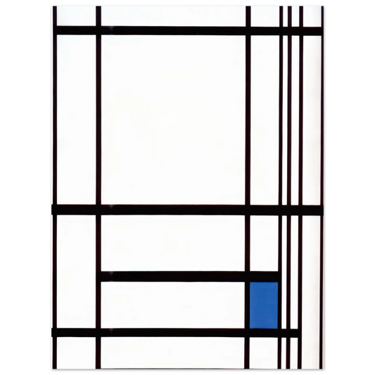 Composition With Blue by Piet Mondrian – art poster, view 2