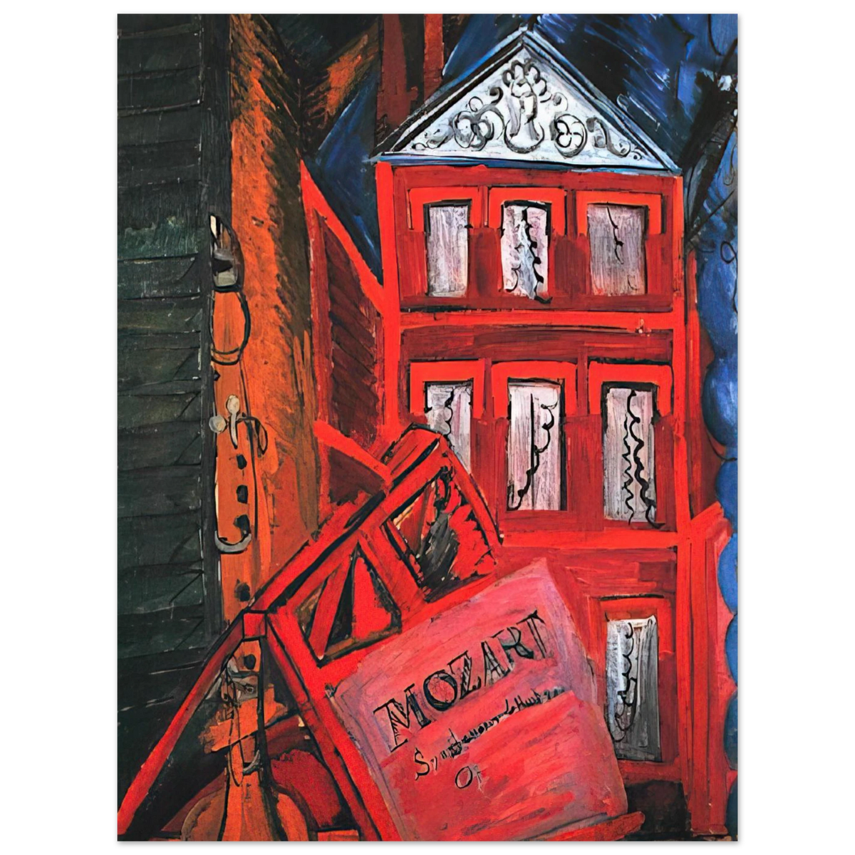 Hommage To Mozart by Raoul Dufy (1915) – art poster