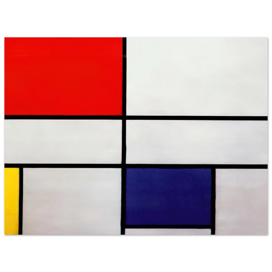 Composition C (no.iii) With Red, Yellow And Blue by Piet Mondrian – art poster