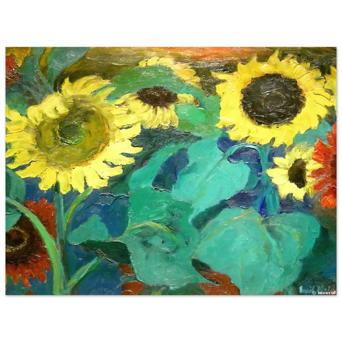 Sunflowers by Emil Nolde – art poster, view 2