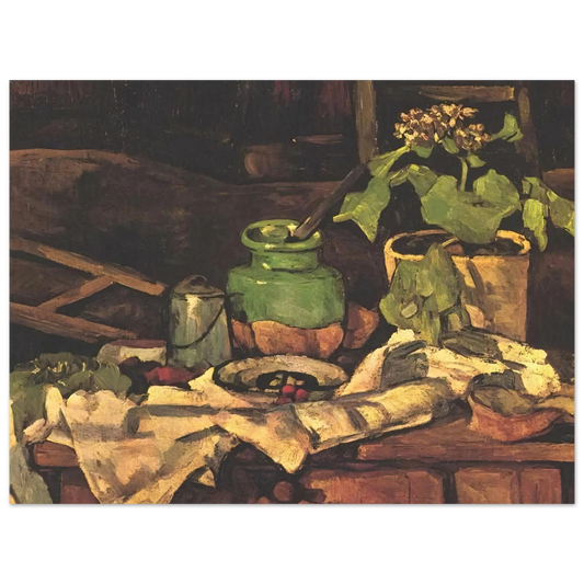 Flower Pot At A Table by Paul Cézanne – art poster, view 2