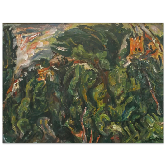 The Red Castle Of Ceret by Chaim Soutine (1919) – art poster