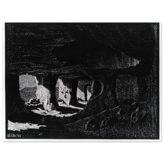 Cave Dwellings Near Sperlinga Sicily by M.C. Escher – art poster