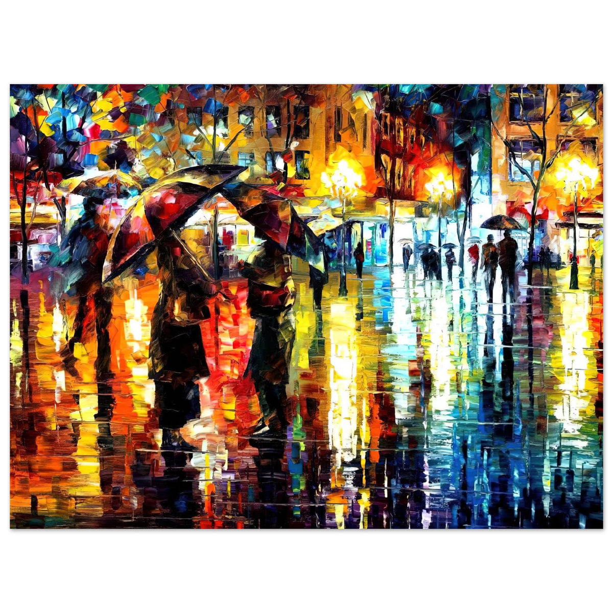 Papik Pro P Gorodskoi Peizazh Krupnimi Mazkami by Leonid Afremov – art poster, view 2