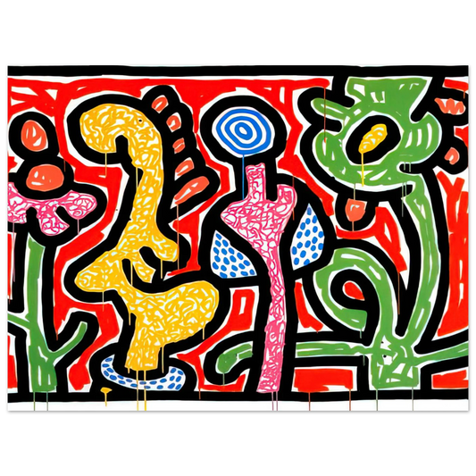 Flowers Iv by Keith Haring (1990) – art poster, view 2