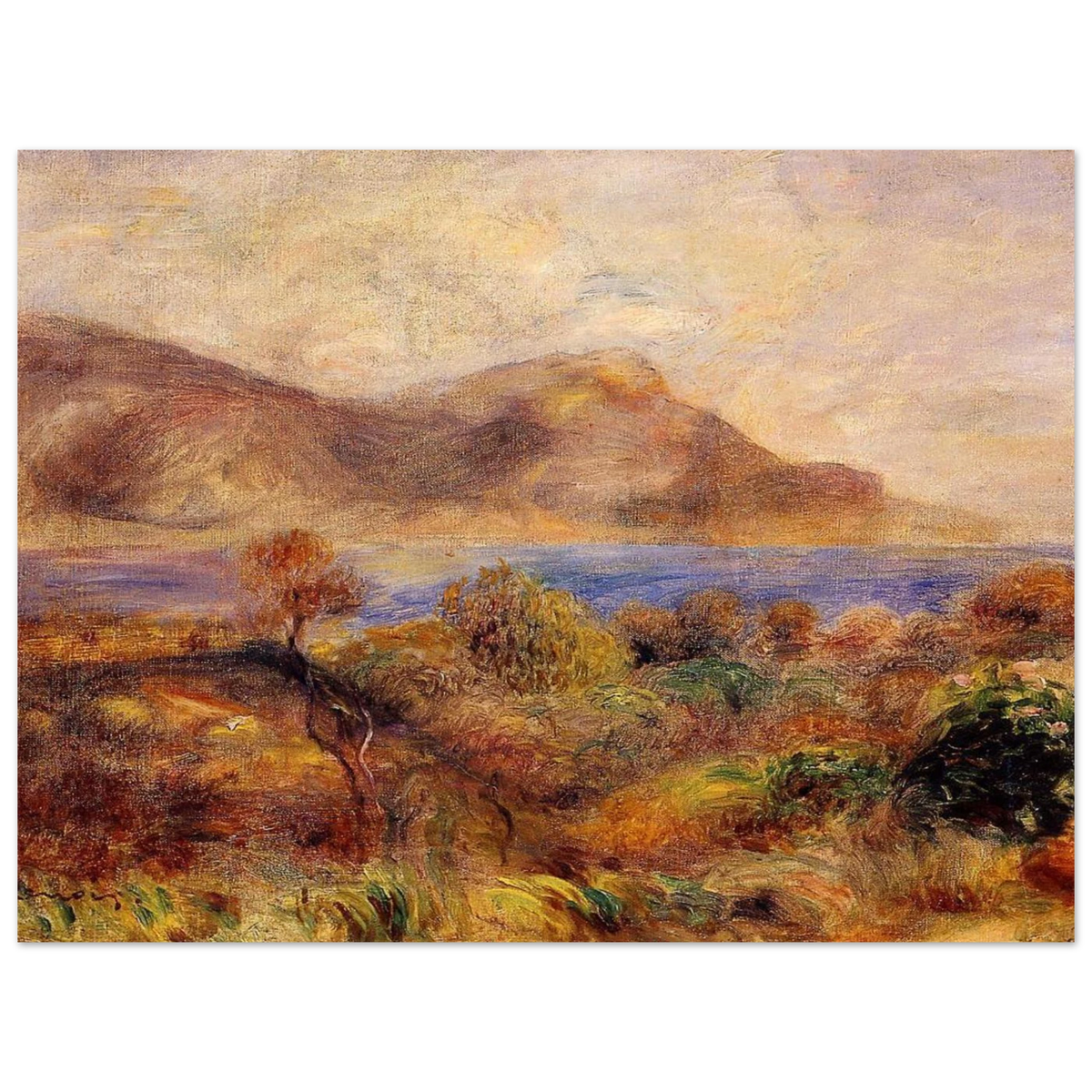Mediteranean Landscape by Pierre-Auguste Renoir – art poster, view 2
