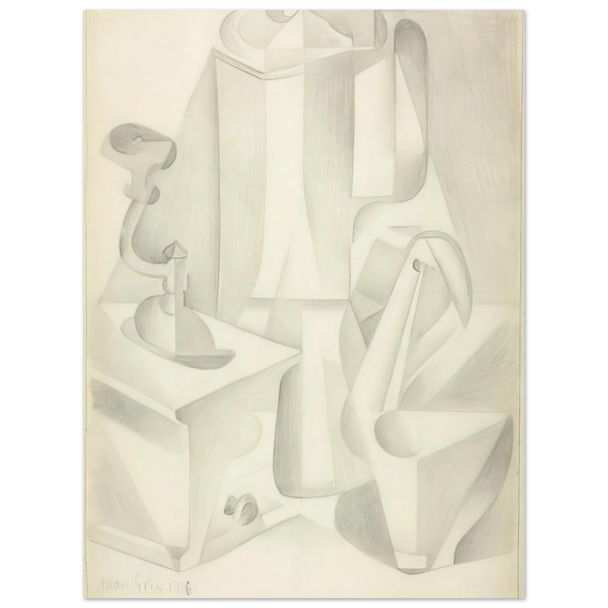 Still Life With Coffee Mill by Juan Gris (1916) – art poster, view 2