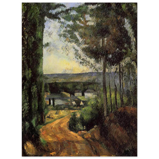 Road, Trees And Lake by Paul Cézanne – art poster