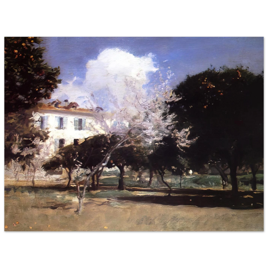 House And Garden by John Singer Sargent – art poster