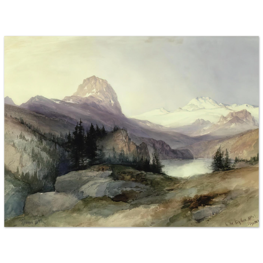 In The Bighorn Mountains by Thomas Moran – art poster