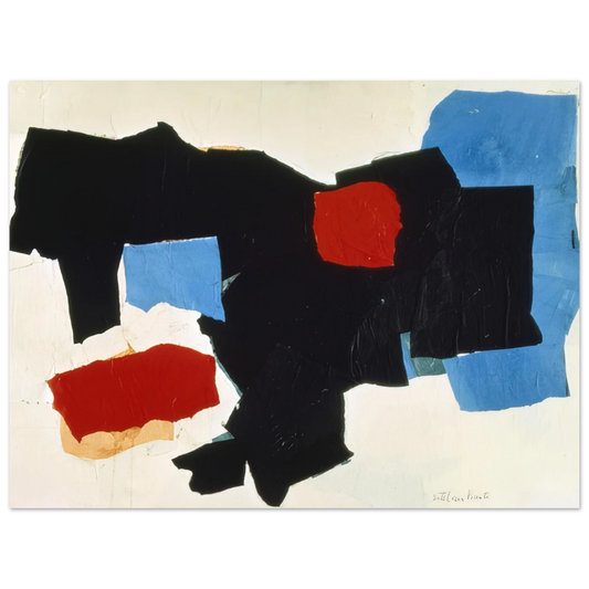 Blue Red Black And White by Esteban Vicente (1961) – art poster
