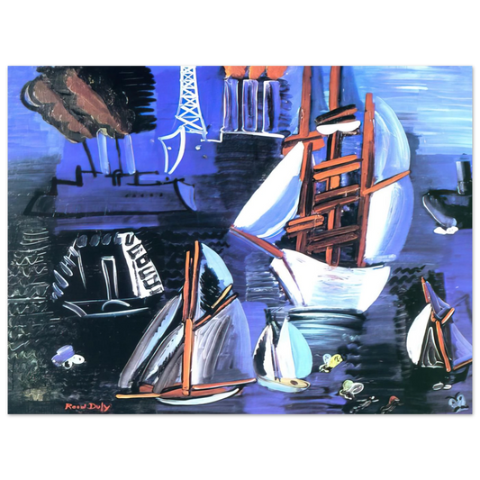 Boats In Le Havre by Raoul Dufy (1926) – art poster, view 2