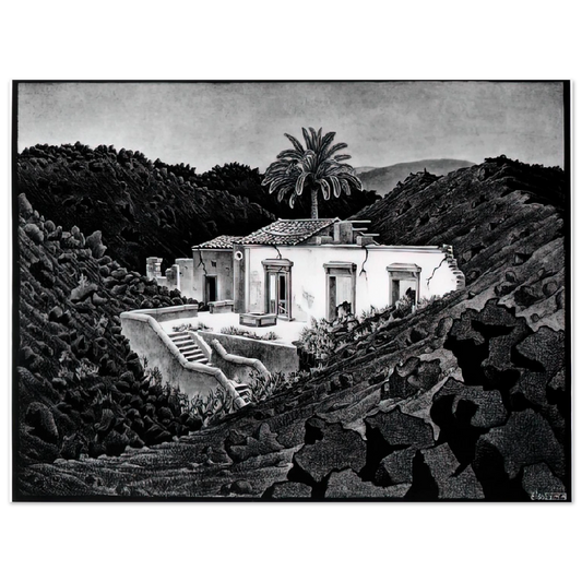 House In The Lava Near Nunziata by M.C. Escher – art poster, view 2