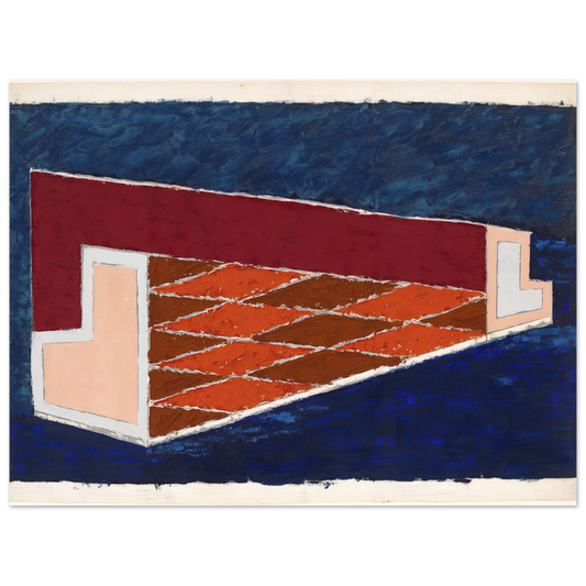 Abstract by Josef Albers (1940) – art poster, view 2