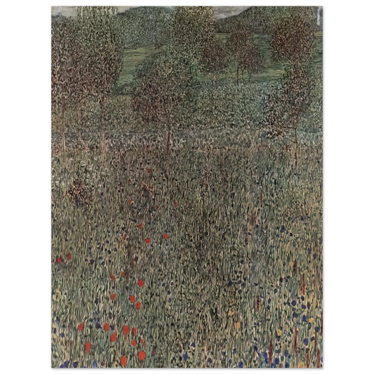 Blooming Field by Gustav Klimt – art poster, view 2