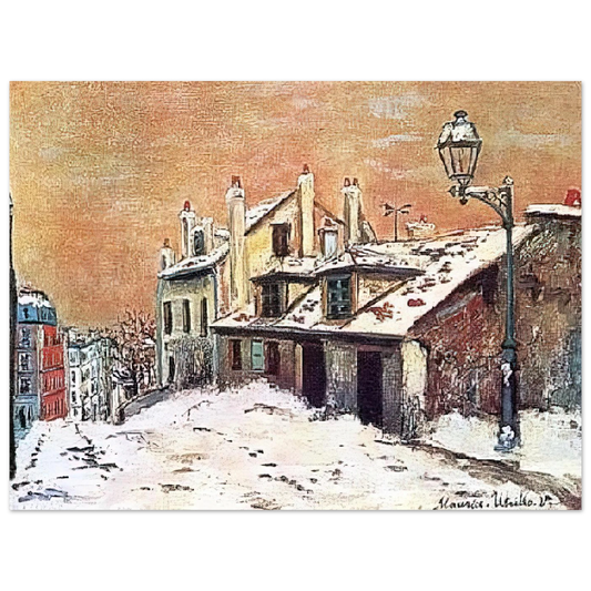 Winter Scene by Maurice Utrillo – art poster