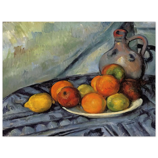 Fruit And Jug On A Table by Paul Cézanne – art poster