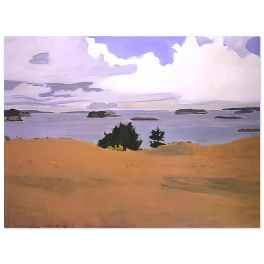 Penobscot Bay With Yellow Field by Fairfield Porter (1968) – art poster