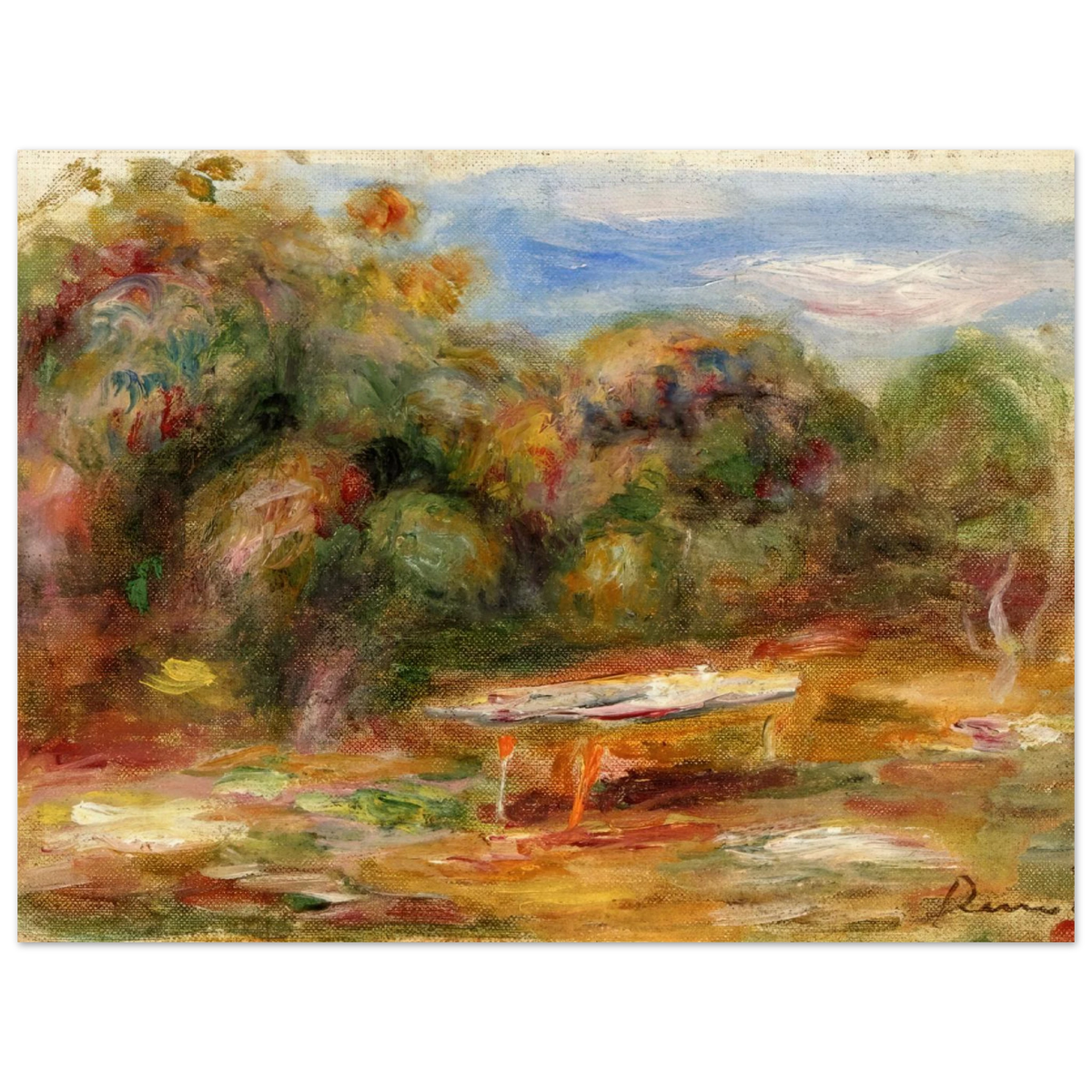 In The Garden At Collettes In Cagnes by Pierre-Auguste Renoir – art poster, view 2