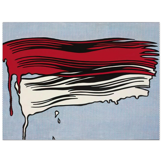 Red And White Brushstrokes by Roy Lichtenstein (1965) – art poster, view 2
