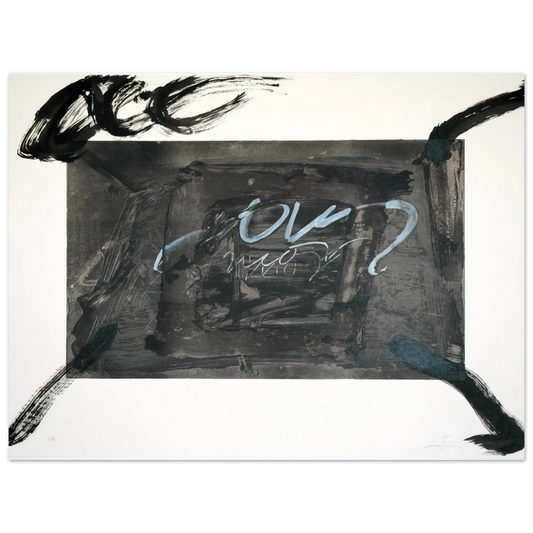 Quatre Gestes Noirs by Antoni Tapies (1983) – art poster