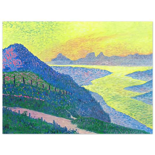 Sunset At Ambleteuse by Theo van Rysselberghe (1899) – art poster
