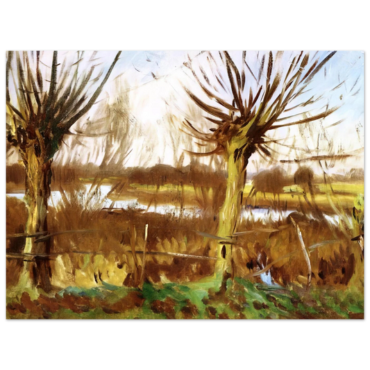 Landscape With Trees, Calcot-on-the-thames by John Singer Sargent – art poster, view 2