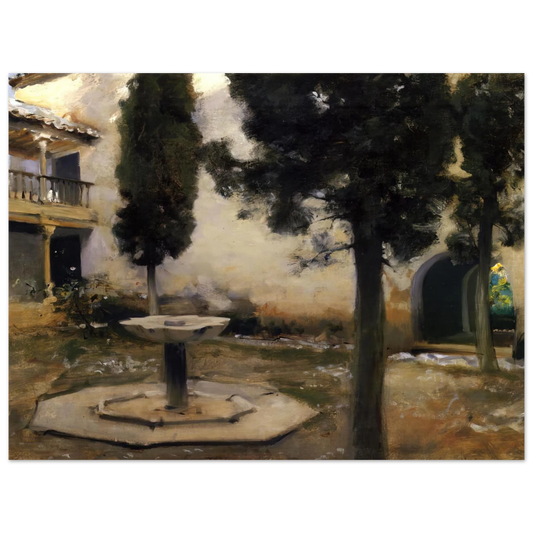 Alhambra, Patio De La Reja by John Singer Sargent – art poster