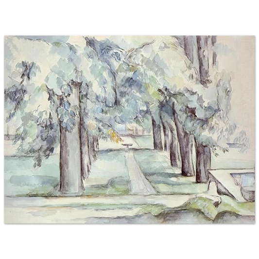 Pool And Lane Of Chestnut Trees At Jas De Bouffan by Paul Cézanne – art poster