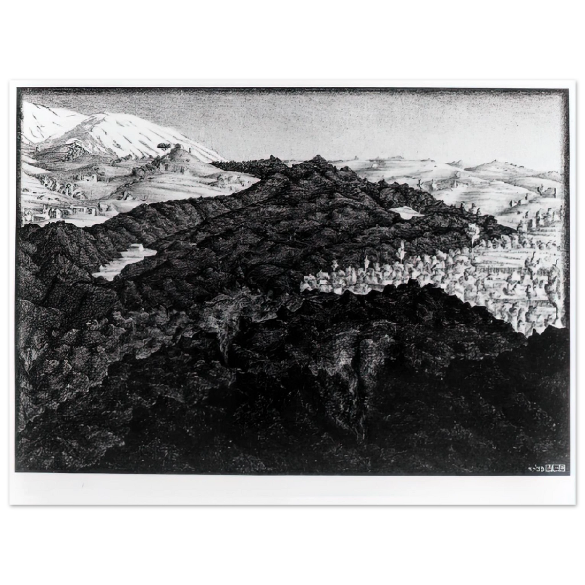 Lava Flow From Etna by M.C. Escher – art poster