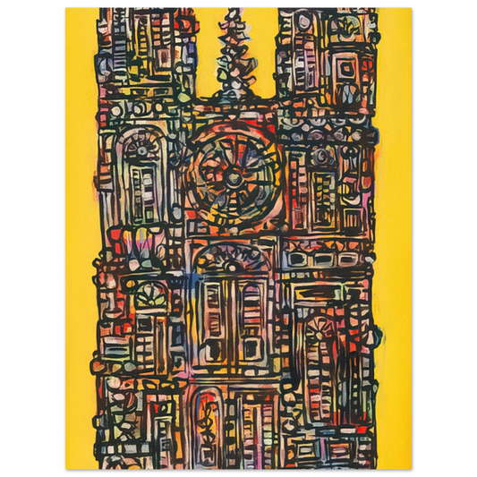 Cathedral In Yellow by Rene Portocarrero (1961) – art poster