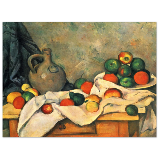 Curtain, Jug And Fruit by Paul Cézanne – art poster, view 2
