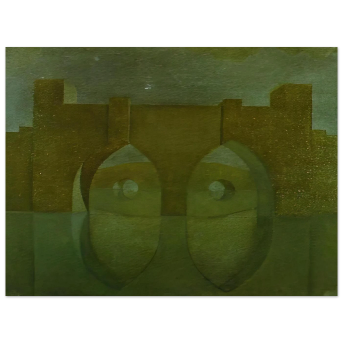 Untitled Bridge With Reflections Sketch For A Dual Image Picture Unfinished by Salvador Dali – art poster, view 2