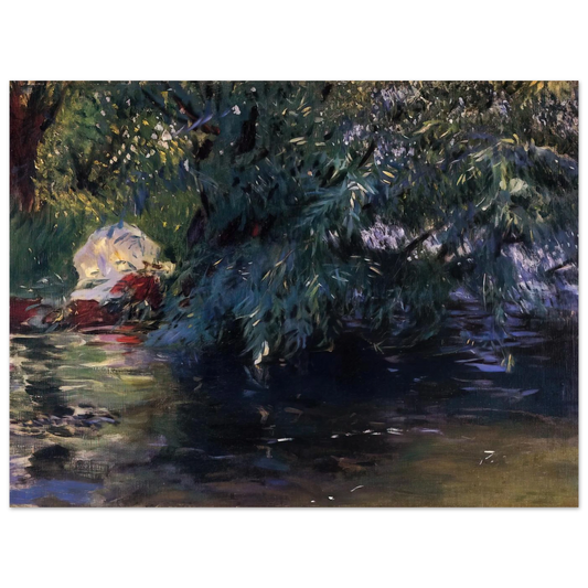A Backwater, Calcot Mill Near Reading by John Singer Sargent – art poster, view 2