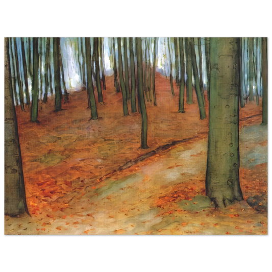 Wood With Beech Trees by Piet Mondrian – art poster, view 2