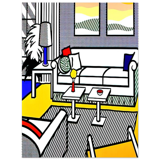 Interior With Restful Paintings by Roy Lichtenstein (1991) – art poster, view 2