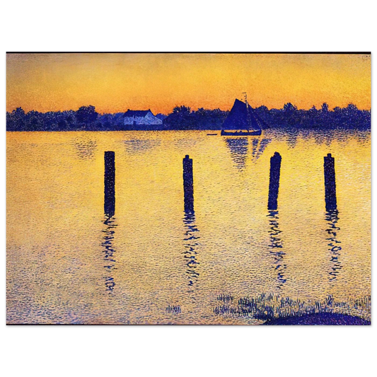 Sailboats On The River Scheldt by Theo van Rysselberghe (1892) – art poster, view 2