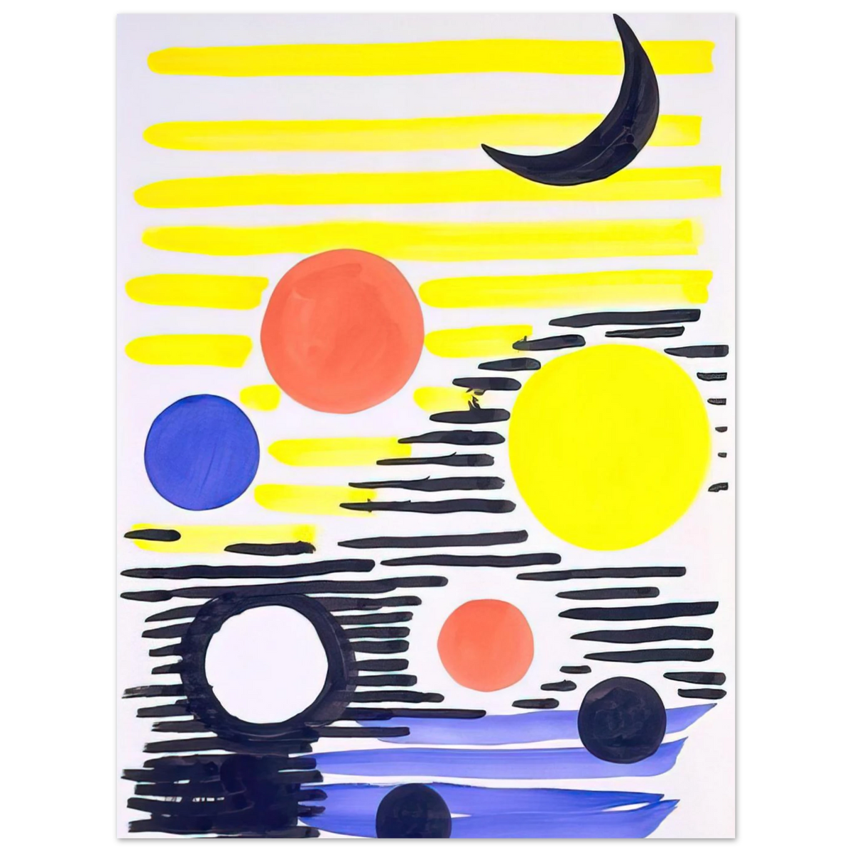 7 Circles Abstract by Alexander Calder (1966) – art poster, view 2