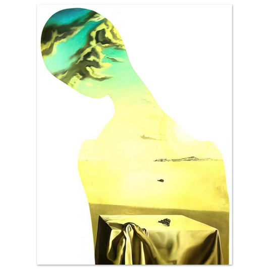 Couple With Clouds In Their Heads Woman by Salvador Dali – art poster