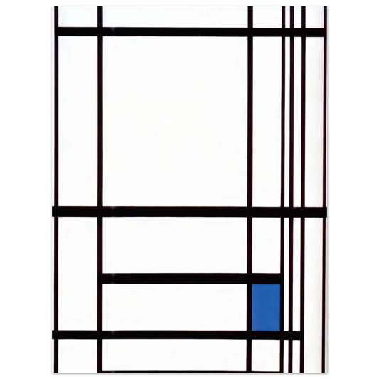 Composition With Blue by Piet Mondrian – art poster