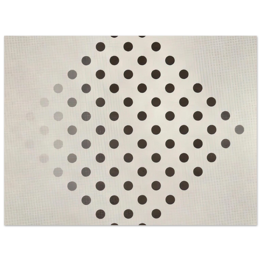 Black To White Disks by Bridget Riley (1952) – art poster
