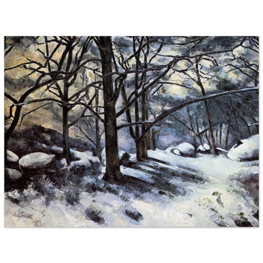 Melting Snow, Fontainebleau by Paul Cézanne – art poster, view 2