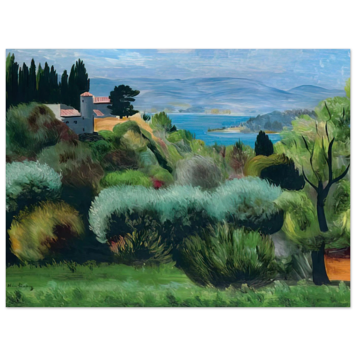 Sanary Landscape by Moise Kisling (1937) – art poster, view 2