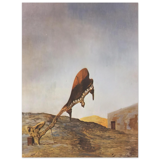 Skull With Its Lyric Appendage Leaning On A Bedside Table Which Should Have The Exact by Salvador Dali (1934) – art poster