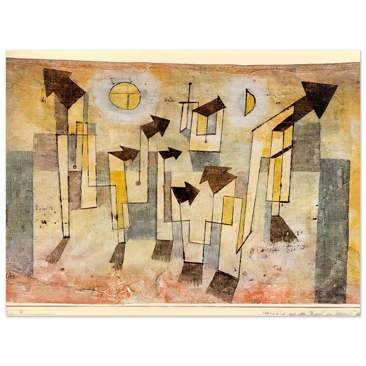 Wall Painting From The Temple Of Longing by Paul Klee (1922) – art poster, view 2