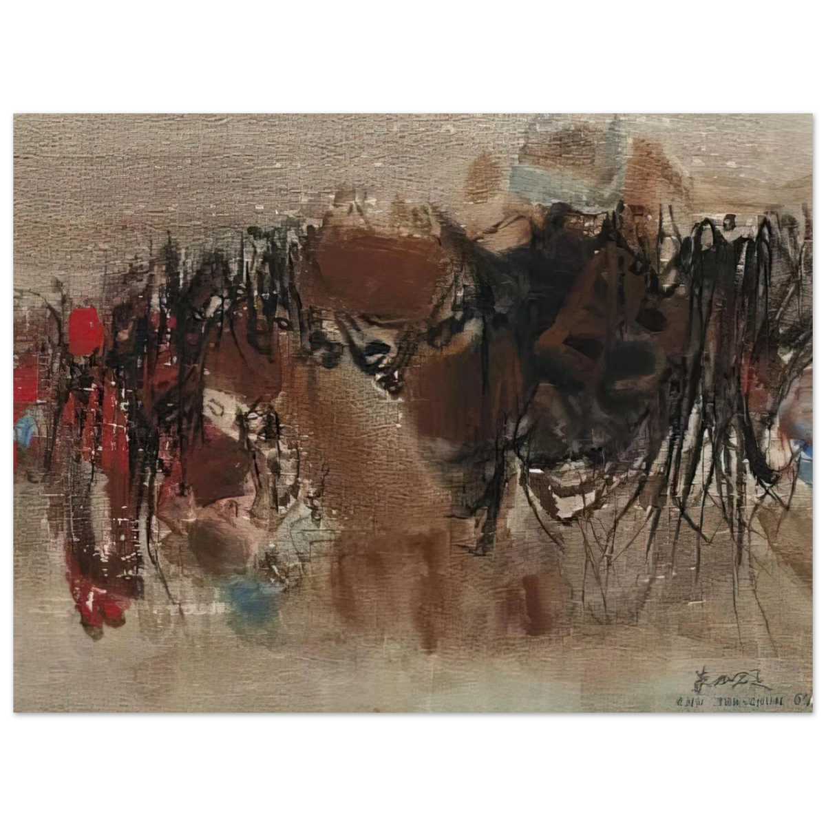 Untitled 1 by Chu Teh-Chun (1964) – art poster, view 2